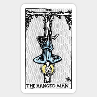 The Hanged Man - A Geometric Tarot Print Sticker